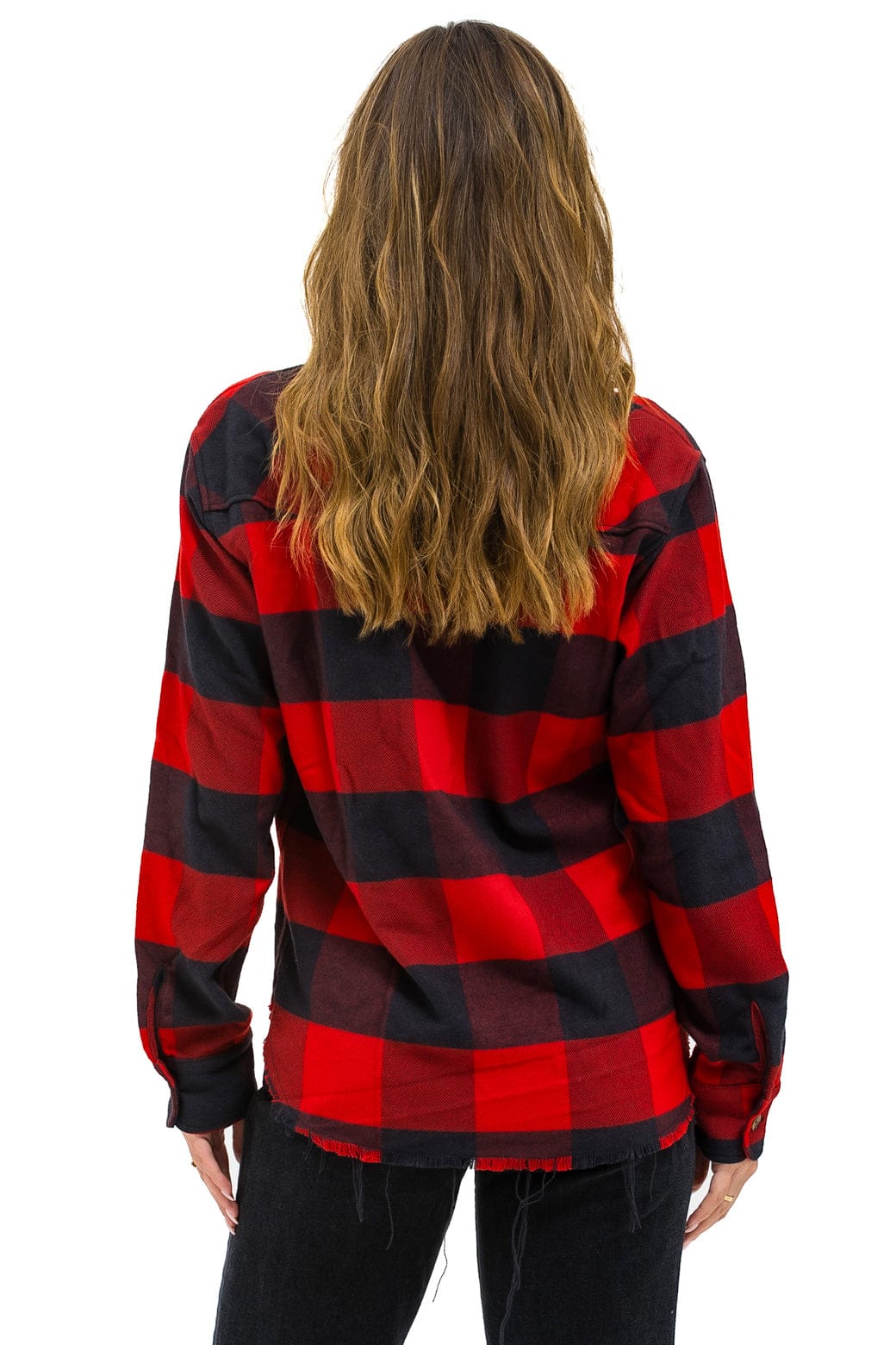 PLAID FLANNEL LIGHT WEIGHT UNISEX WESTERN SHIRT - BUFFALO PLAID - Image 5
