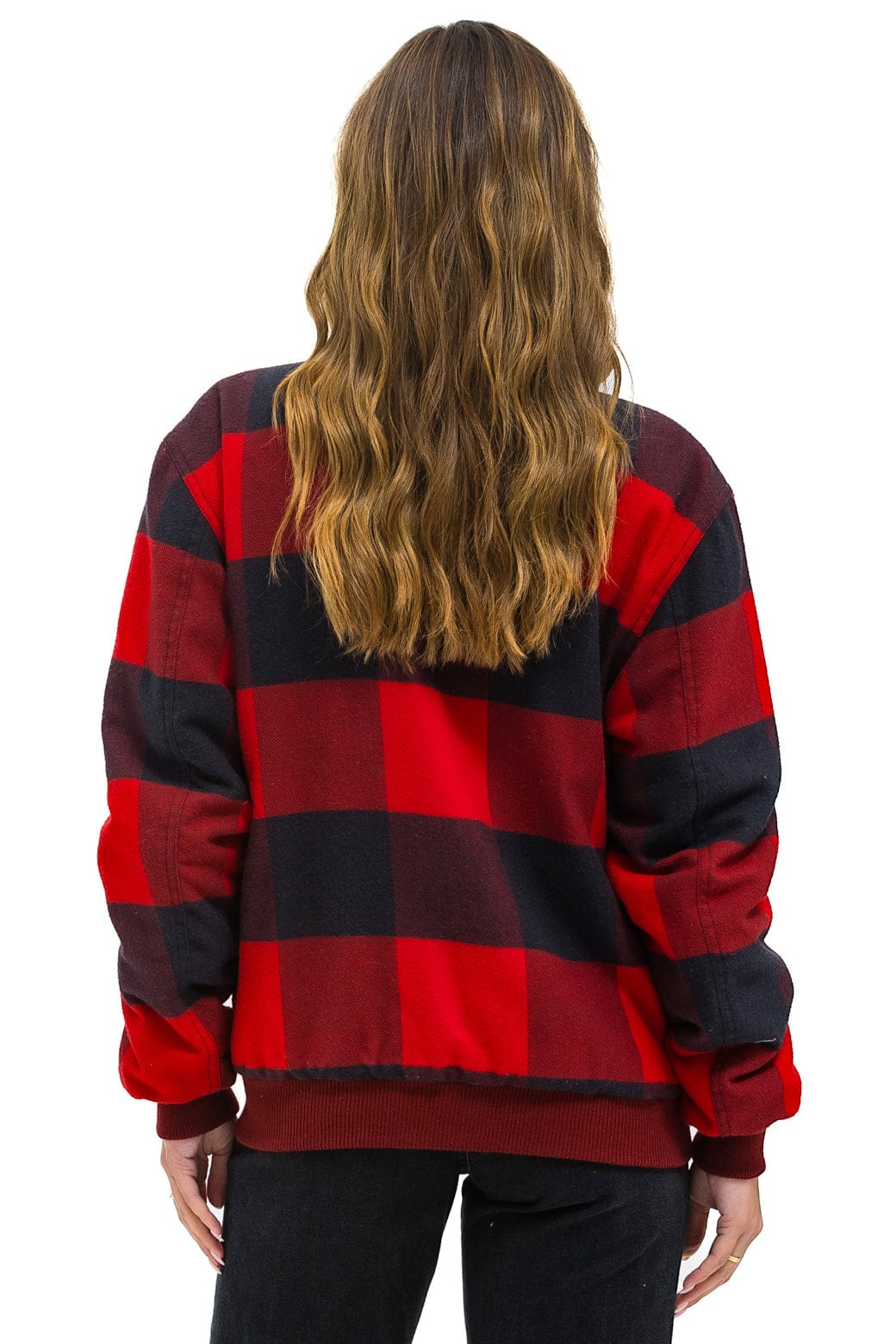 PLAID UNISEX VARSITY JACKET - BUFFALO PLAID - Image 5