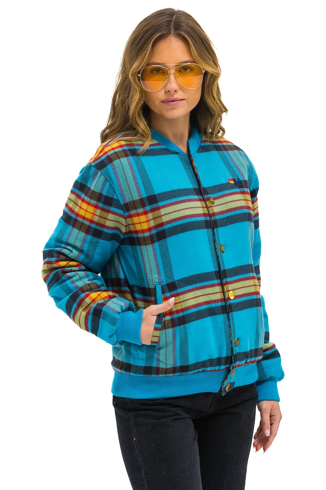 PLAID UNISEX VARSITY JACKET - JACKSON PLAID - Image 3