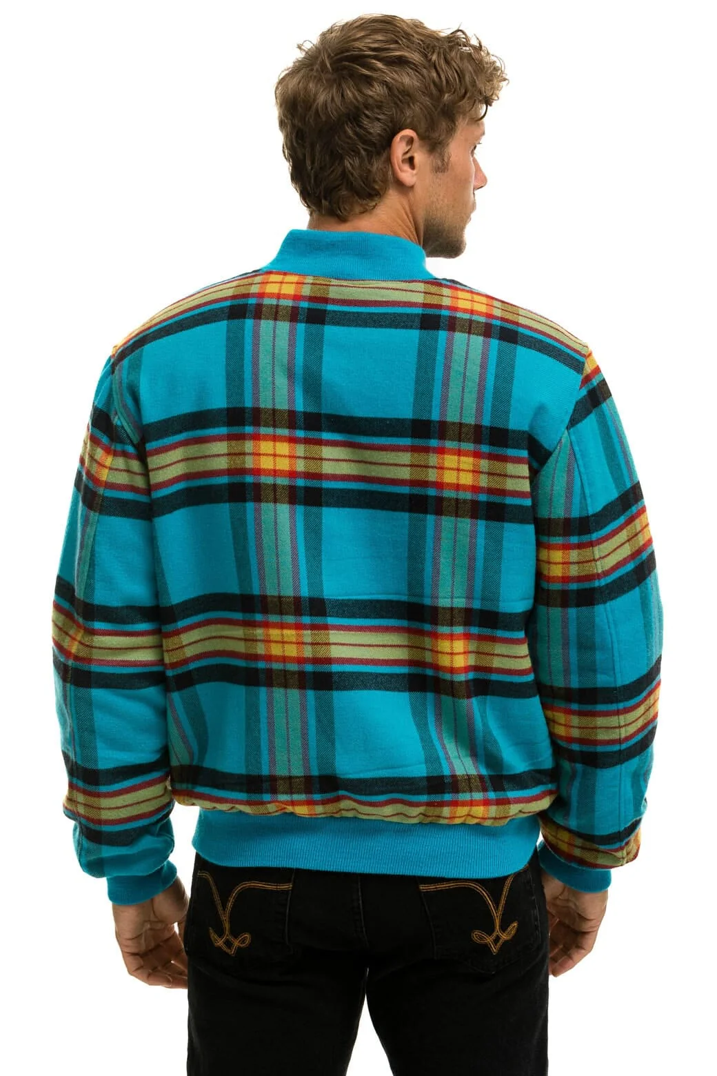 PLAID UNISEX VARSITY JACKET - JACKSON PLAID - Image 6