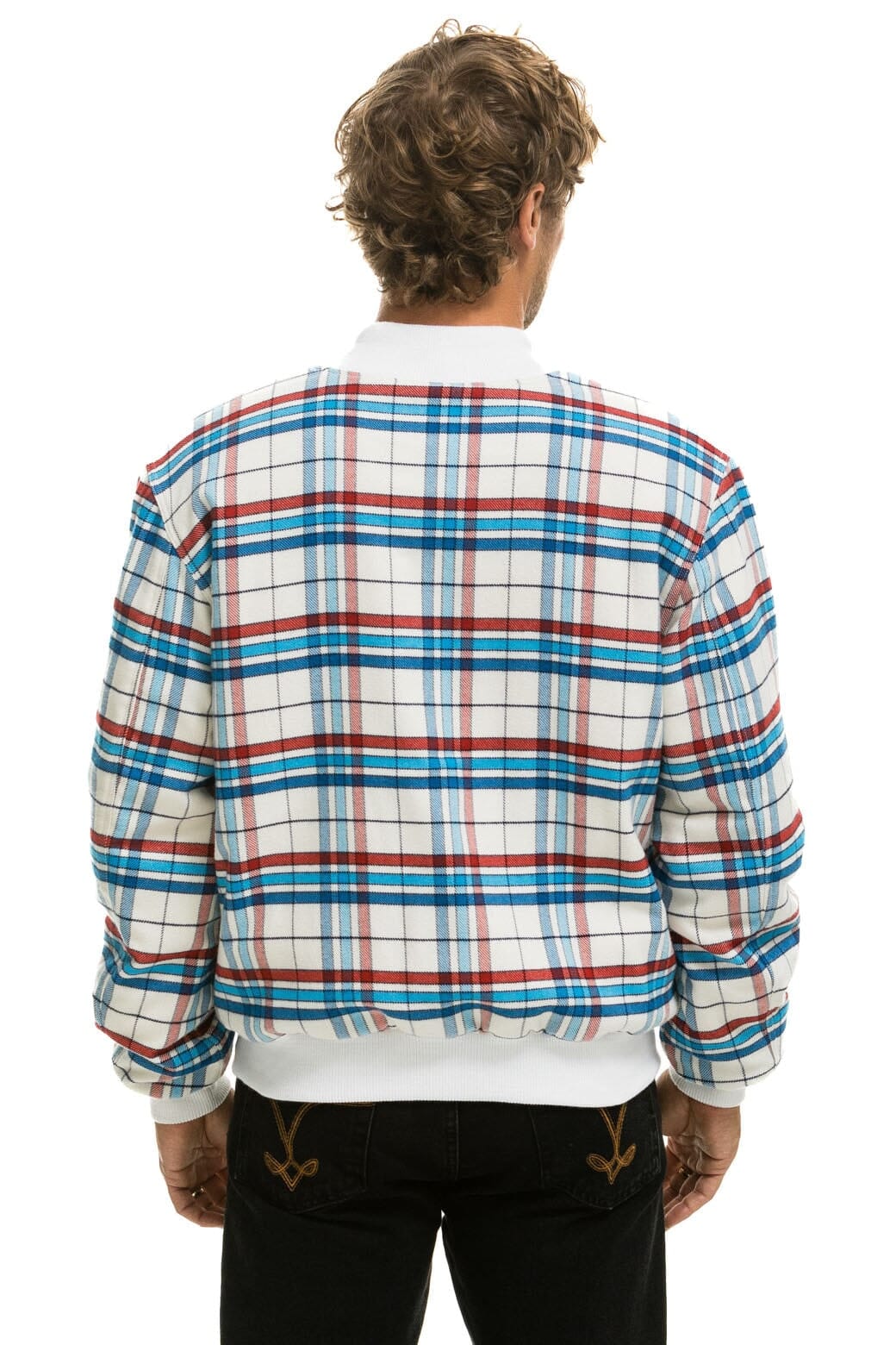 PLAID UNISEX VARSITY JACKET - MONTAUK PLAID - Image 4
