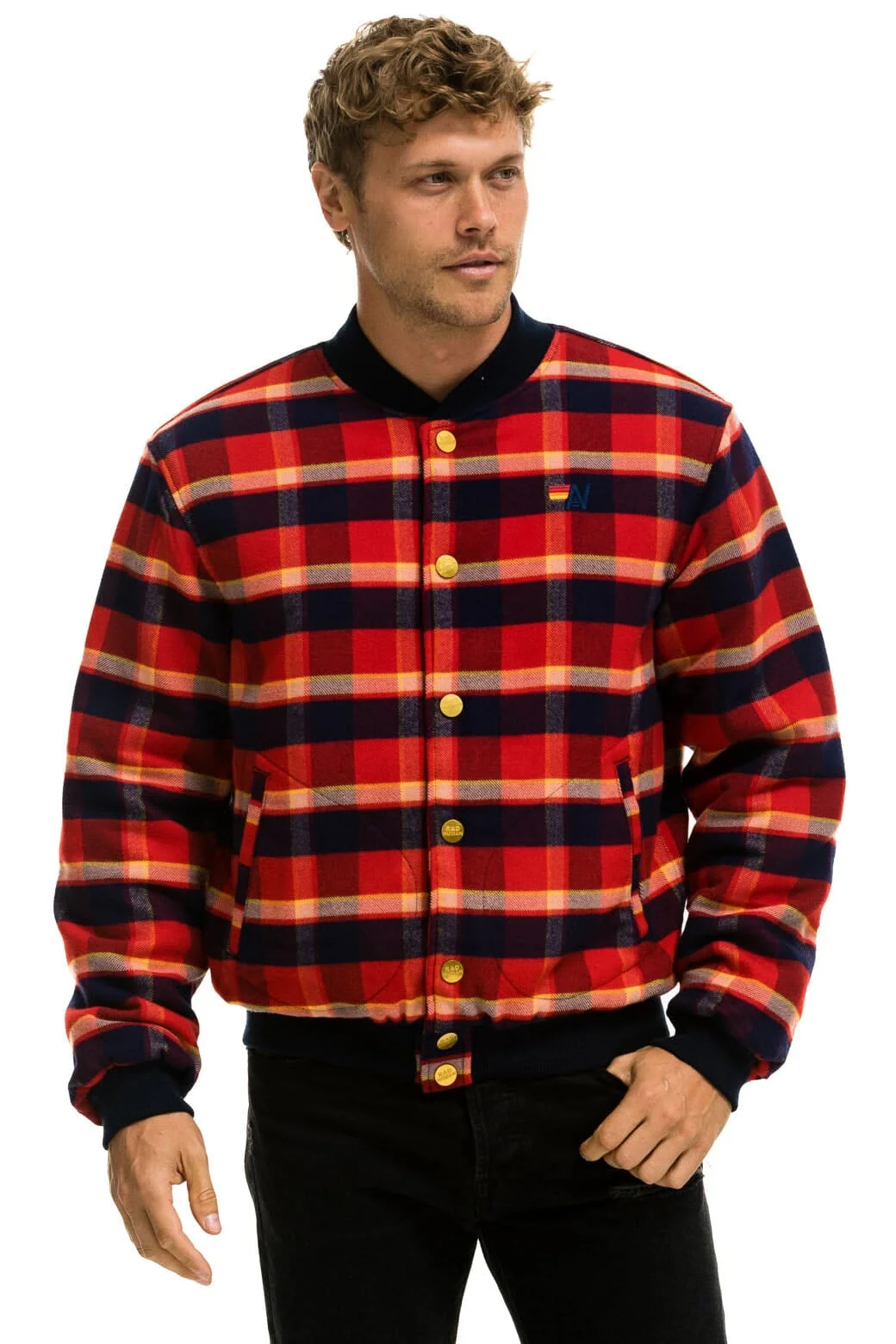PLAID UNISEX VARSITY JACKET - RUGBY PLAID - Image 8