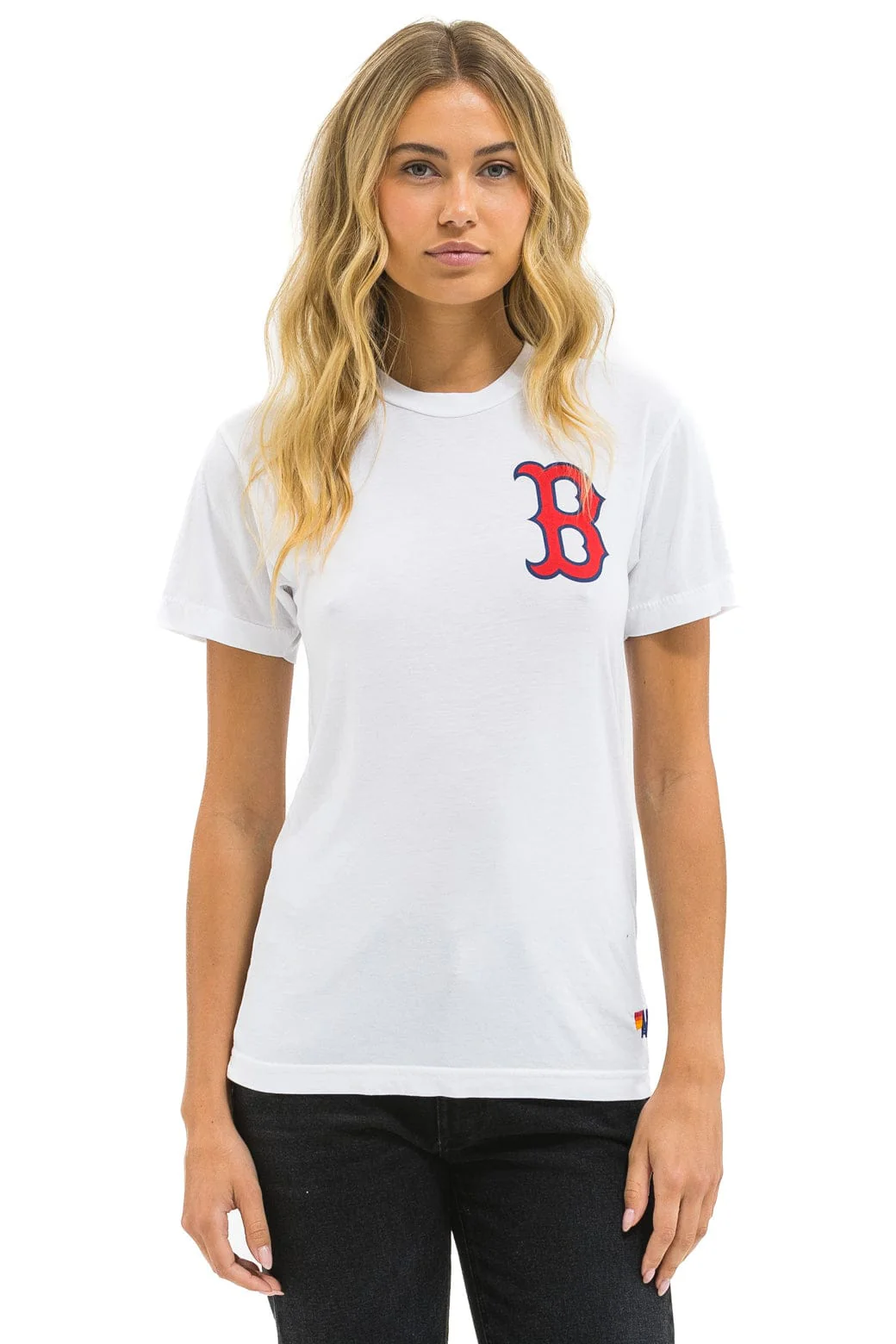 RED SOX BOLT UNISEX CREW TEE - WHITE - Image 3