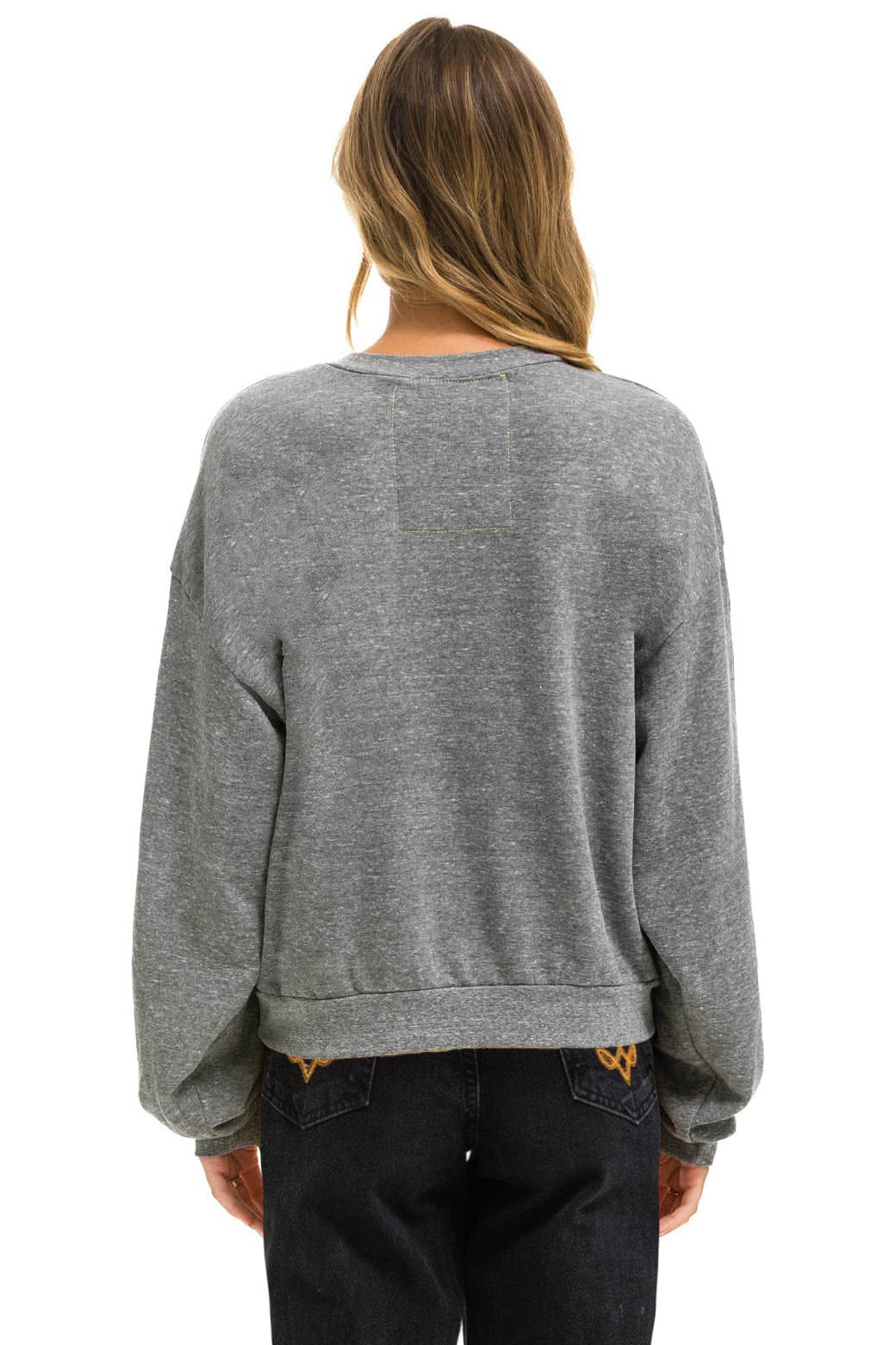 SEATTLE SEAHAWKS HELMET RELAXED CREW SWEATSHIRT - HEATHER GREY - Image 3