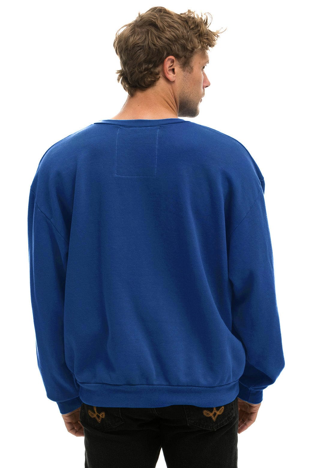 SEATTLE SEAHAWKS HELMET RELAXED CREW SWEATSHIRT - ROYAL - Image 3