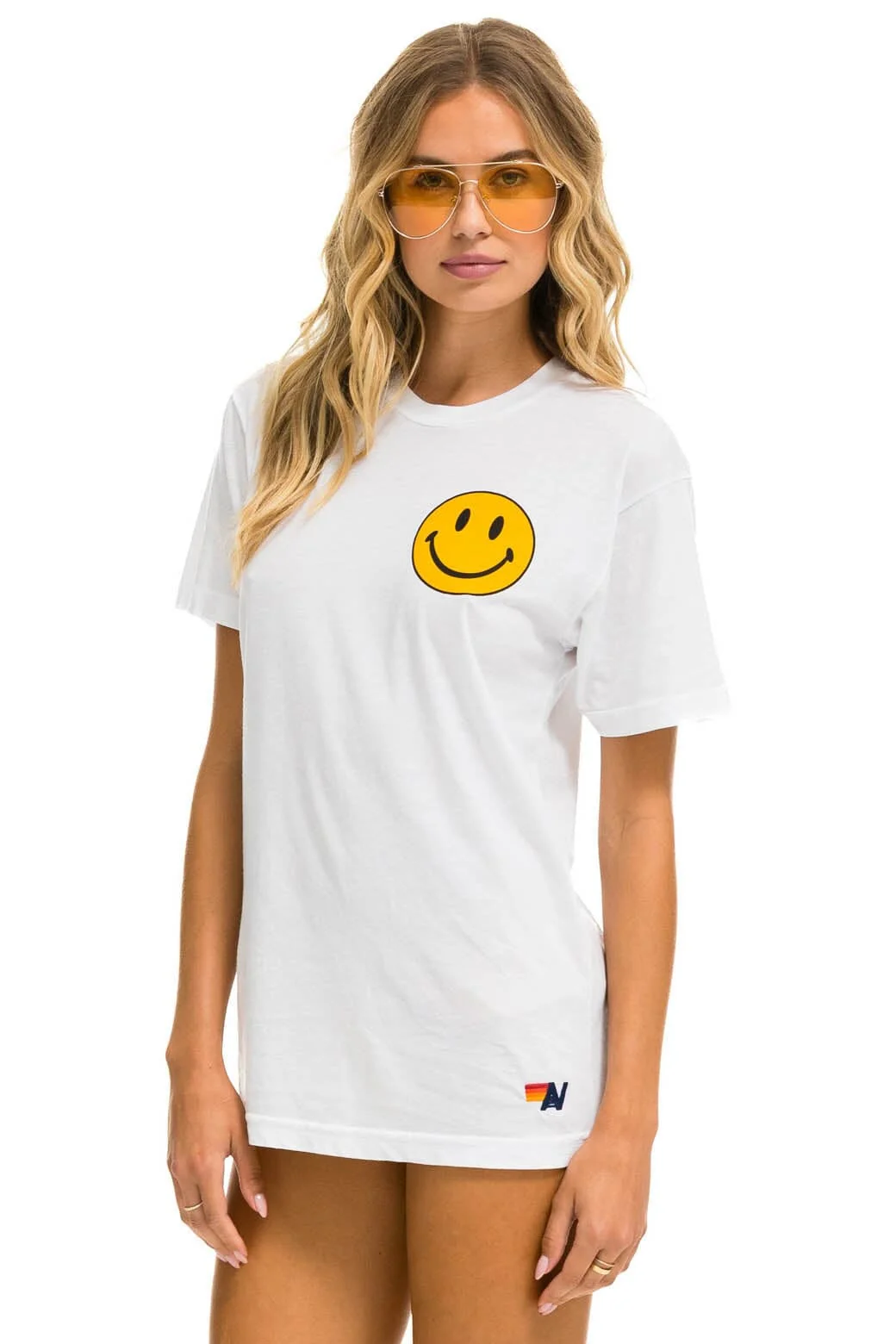 SMILEY 2 CREW TEE - WHITE - Image 3