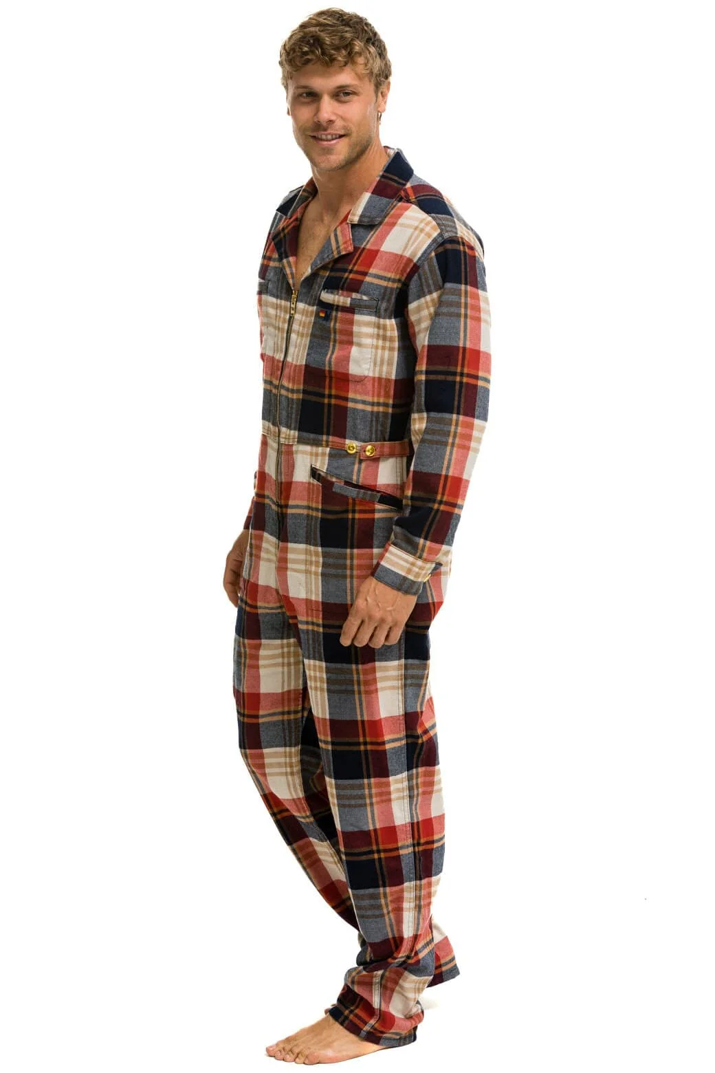 UNISEX PLAID FLIGHT SUIT - COWBOY PLAID - Image 6