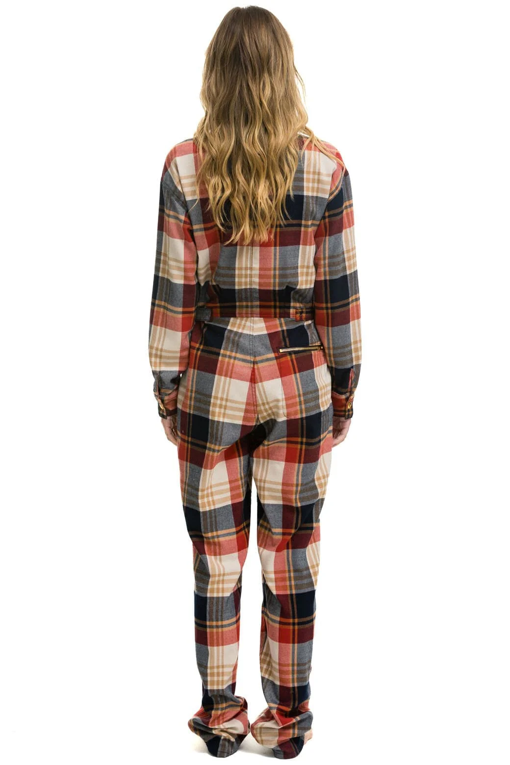 UNISEX PLAID FLIGHT SUIT - COWBOY PLAID - Image 7