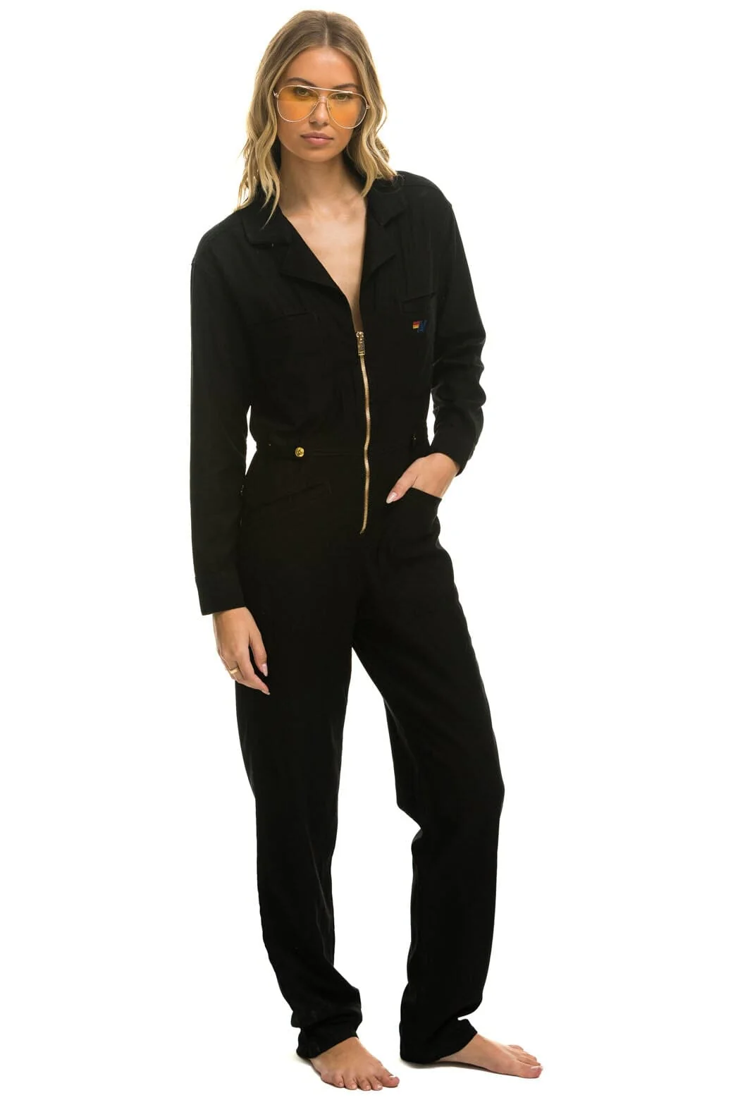 UNISEX TWILL FLIGHT SUIT - BLACK - Image 5