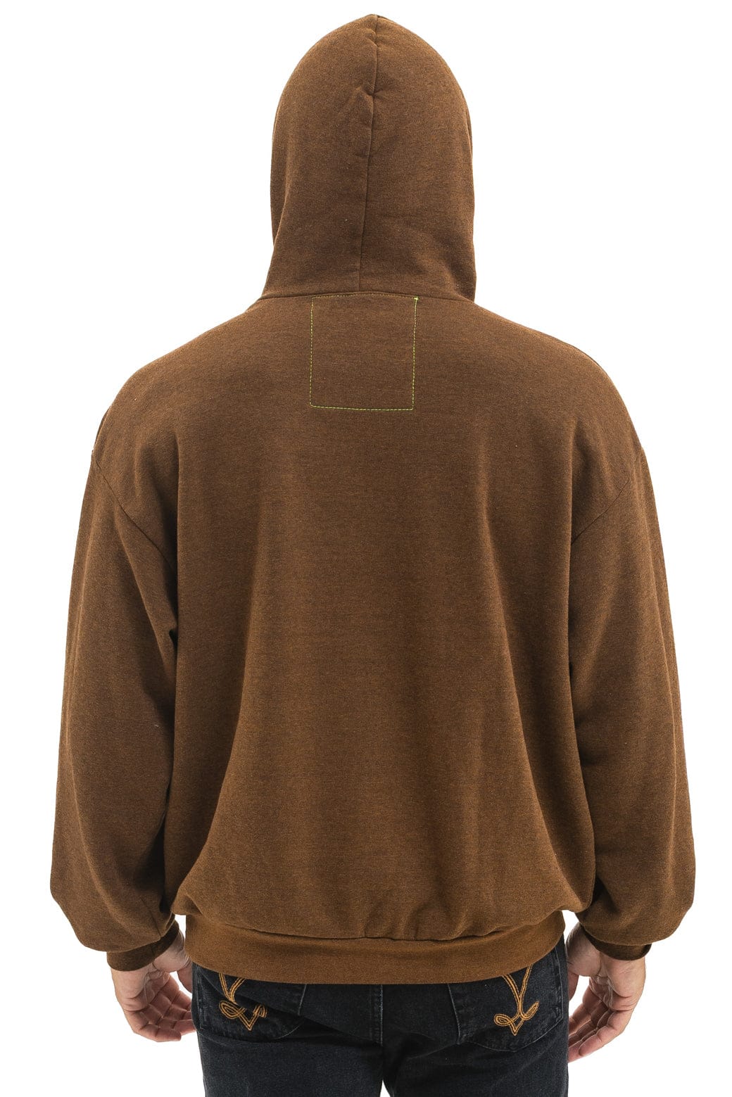 WAVE STRIPE 4 PULLOVER HOODIE RELAXED - CHOCOLATE // ESPRESSO - Image 4