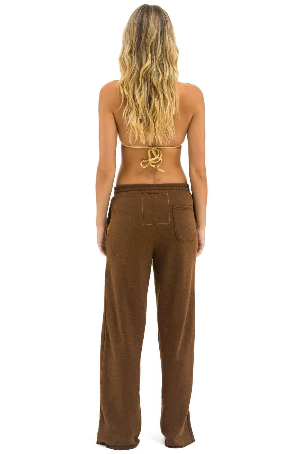 WIDE LEG POCKET SWEATPANTS - CHOCOLATE - Image 3