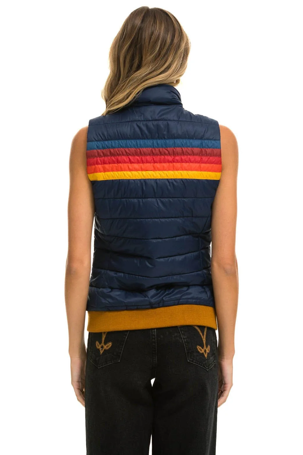 WOMEN'S 5 STRIPE VEST - NAVY - Image 3